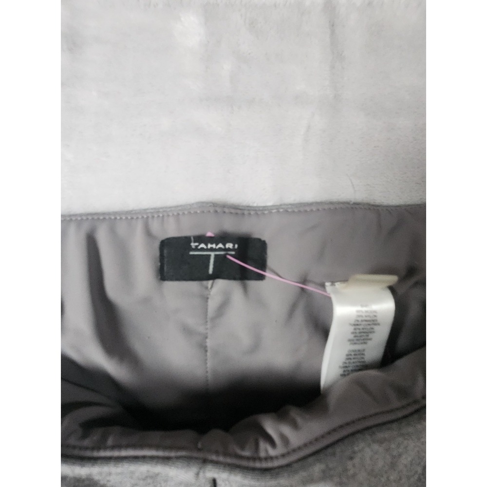 Tahari Women's Sz Large Pull on Ponte Knit Jegging Heather Gray